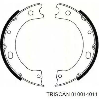 810014011 Triscan колодки ручника (стояночного тормоза)