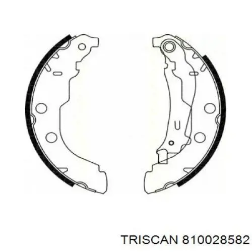 Задние барабанные колодки 810028582 Triscan