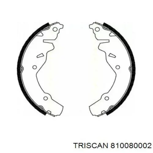 810080002 Triscan колодки тормозные задние барабанные