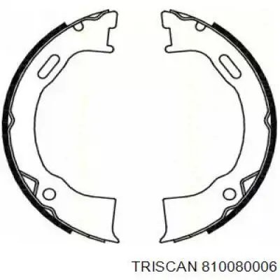 810080006 Triscan колодки ручника (стояночного тормоза)