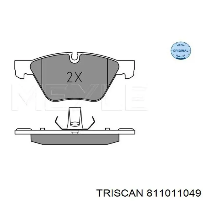 Передние тормозные колодки 811011049 Triscan