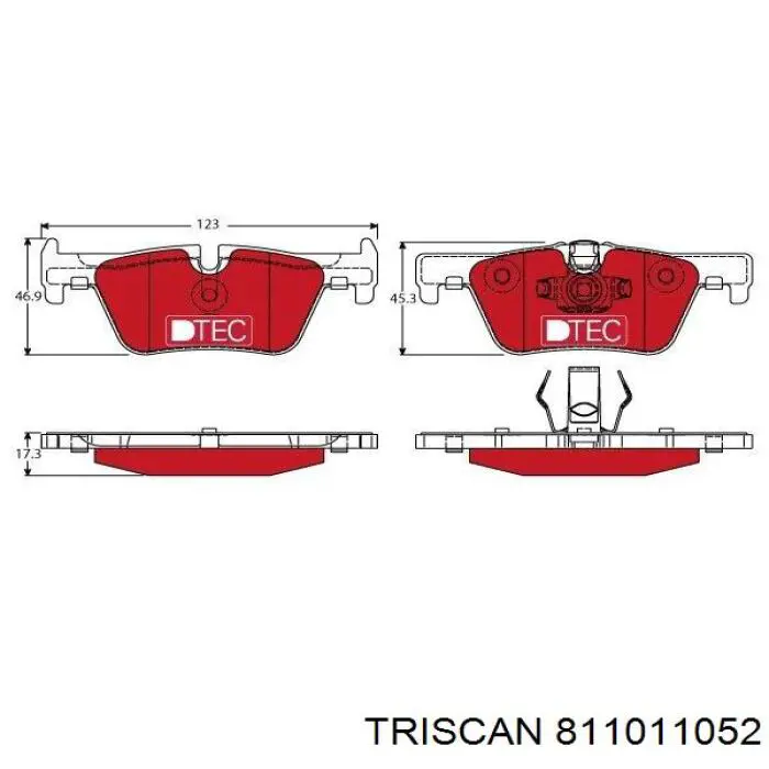 811011052 Triscan Колодки тормозные дисковые комплект