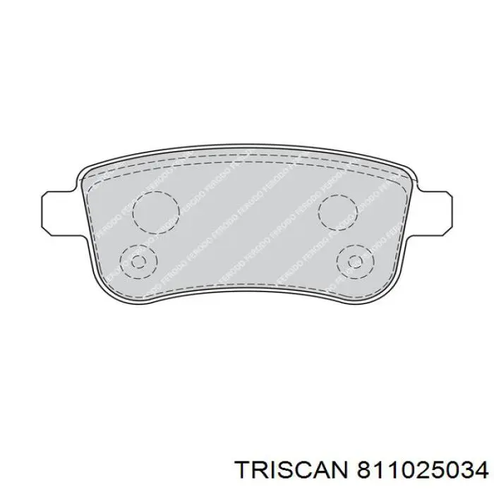 Колодки дисковые  Triscan 811025034 цена, от 16.41 USD