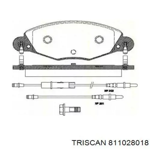 Передние тормозные колодки 811028018 Triscan