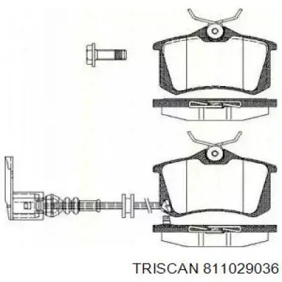 Задние тормозные колодки 811029036 Triscan