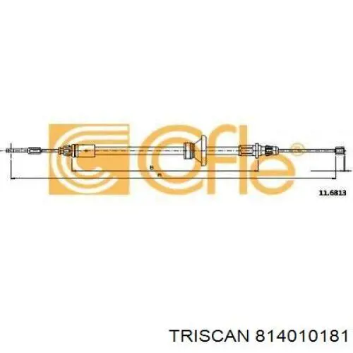 Трос ручного тормоза передний Renault (RVI) 93864841 цена, от 12.26 USD