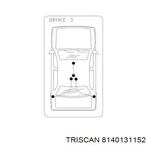 Трос стояночного тормоза задний правый Triscan 8140131152 цена, от 10.70 USD