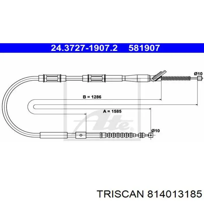 Трос ручника 402216 RC