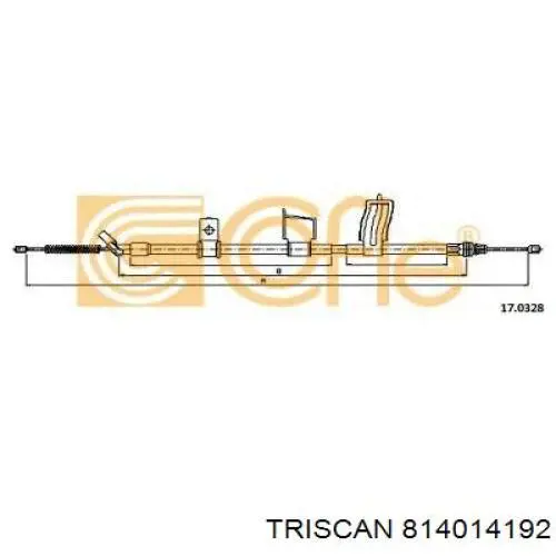 Трос ручника задний правый Triscan 814014192