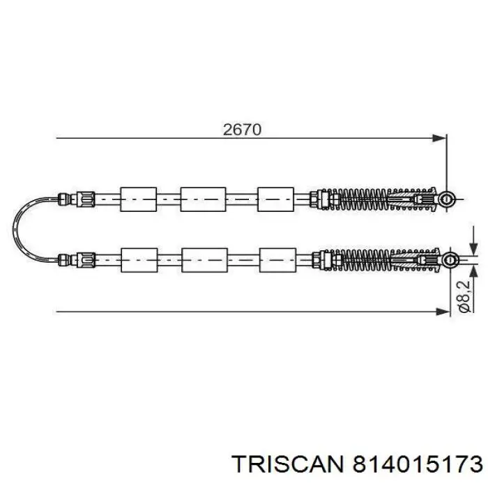 Трос ручного тормоза передний Adriauto 1102291 цена, от 16.62 USD