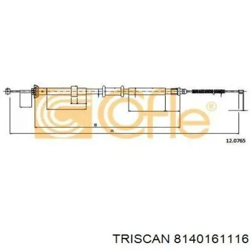 Трос ручника 8140161116 Triscan