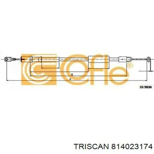 Трос стояночного тормоза задний правый Mercedes A6394203685 цена, от 11.99 USD