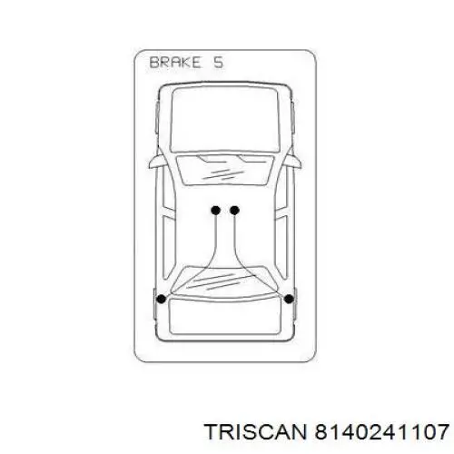 Трос ручника задний Triscan 8140241107