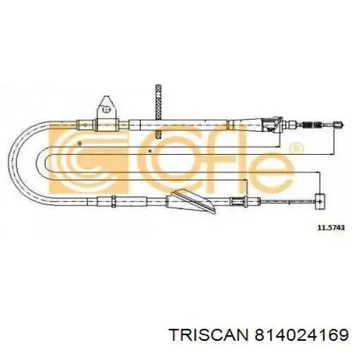 Трос стояночного тормоза задний правый Linex 320163 цена, от 18.25 USD