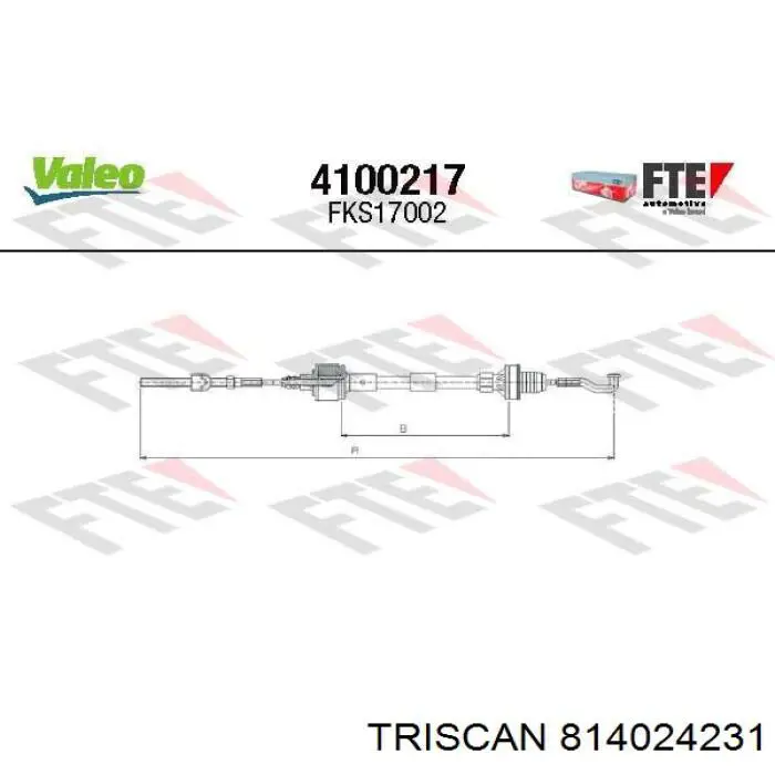 Cable de embrague 814024231 Triscan