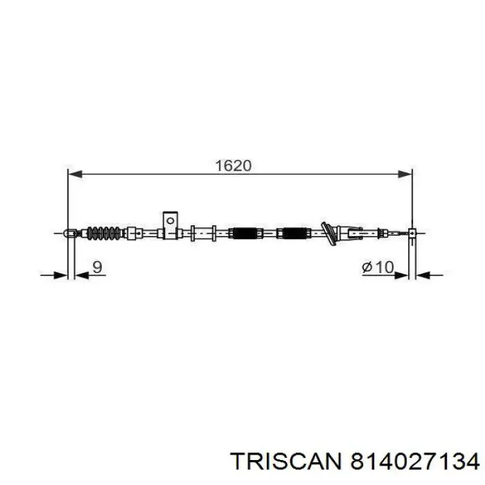 Трос стояночного тормоза задний правый Triscan 814027134 цена, от 15.29 USD