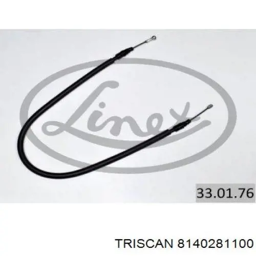 Купить 8140281100 Triscan Трос стояночного тормоза задний левый