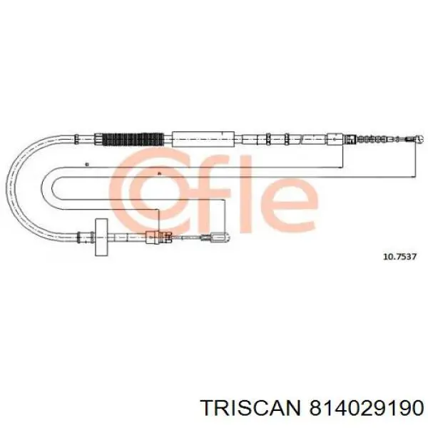 Трос ручного тормоза задний Triscan 814029190 цена, от 14.66 USD