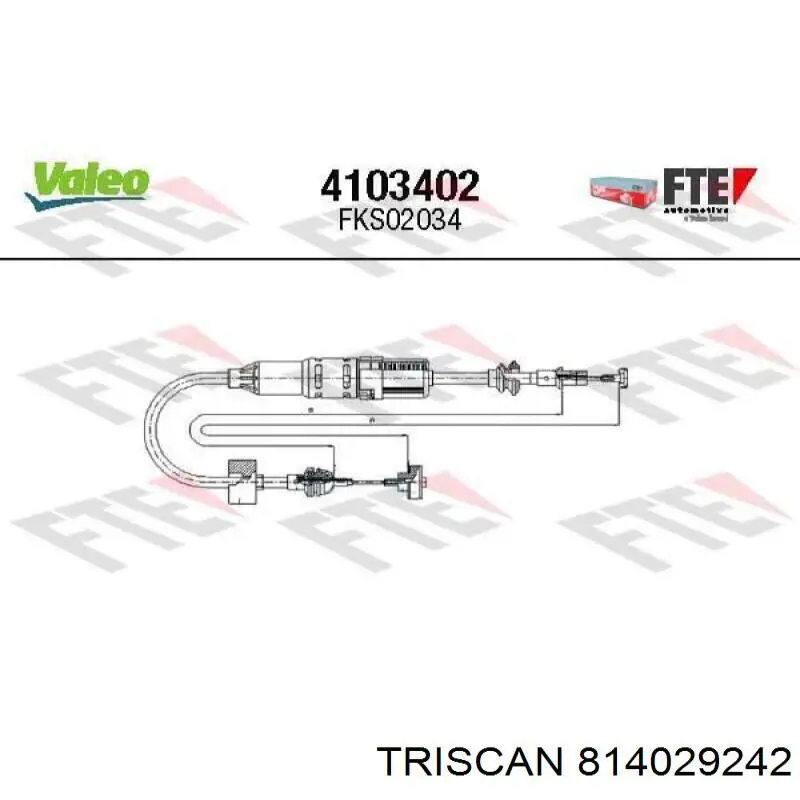 Cable de embrague 814029242 Triscan