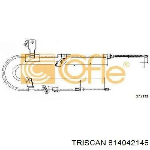 Купить 814042146 Triscan Трос стояночного тормоза задний левый