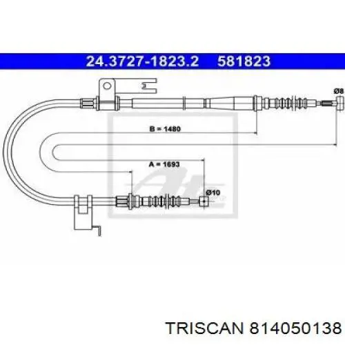 Купить 260143 Linex Трос стояночного тормоза задний левый