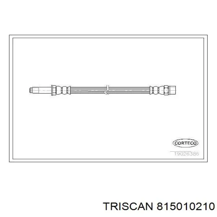 Шланг тормозной задний Triscan 815010210