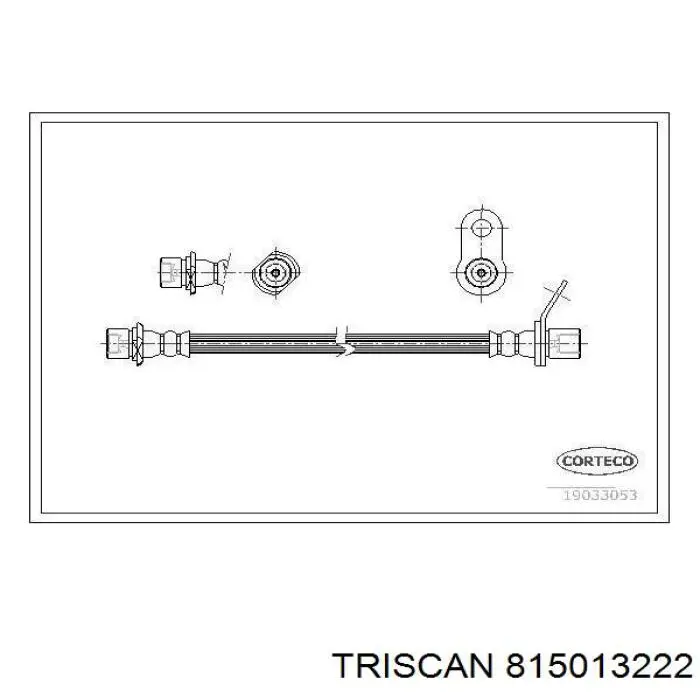 Передний левый тормозной шланг Triscan 815013222
