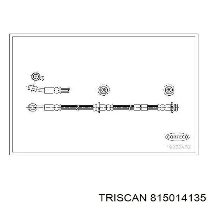 8150 14135 Triscan шланг тормозной передний левый