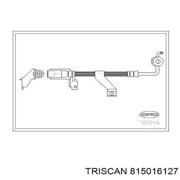 8150 16127 Triscan шланг тормозной передний правый