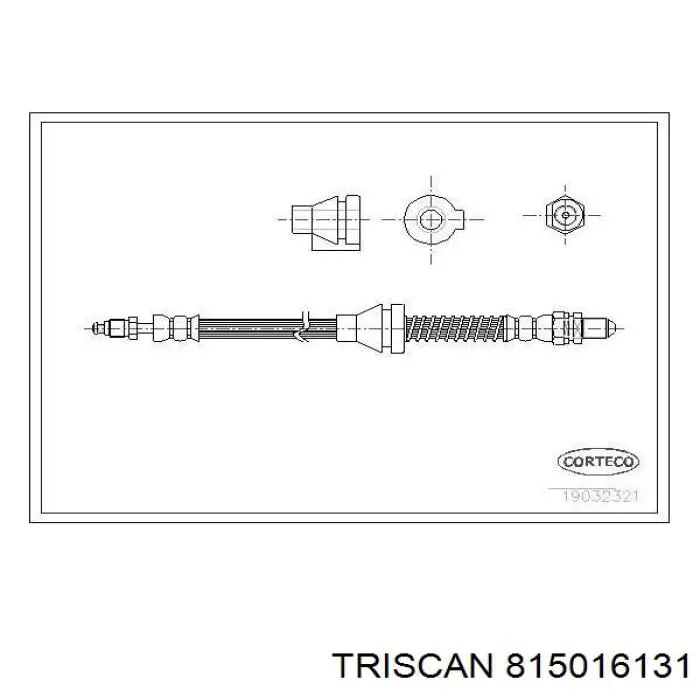 Шланг тормозной передний, левый Ford 1035269 цена, от 8.92 USD