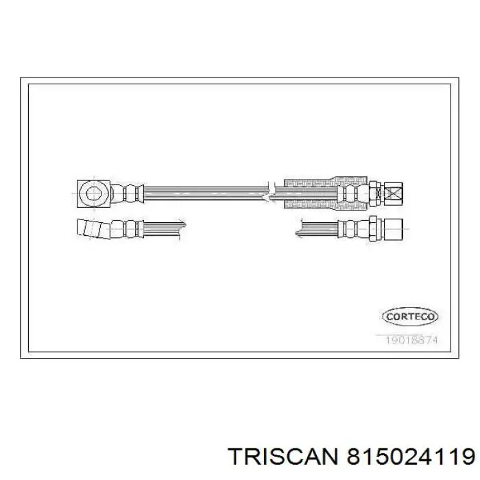 Latiguillo de freno delantero 815024119 Triscan