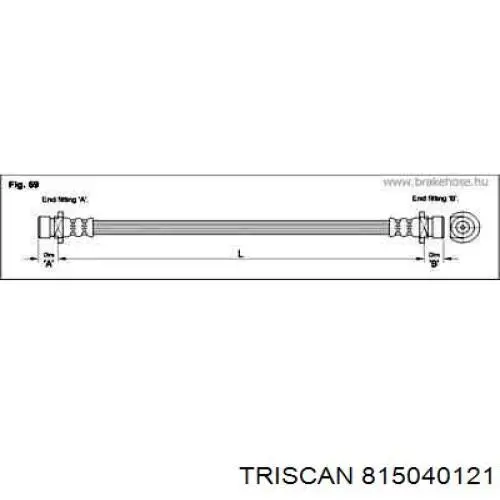 Шланг тормозной передний правый 815040121 Triscan
