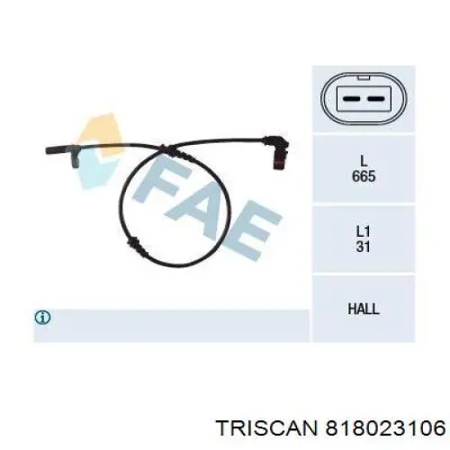 Передний датчик АБС Autofren DS0166 цена, от 22.75 USD