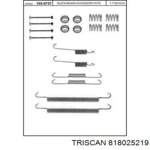 Купить 818025219 Triscan Датчик АБС задний левый
