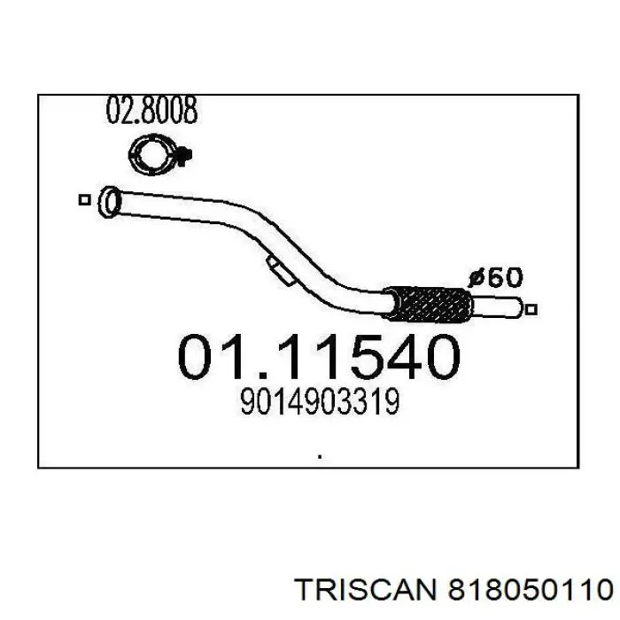 Датчик антиблокировочной системы торможения Triscan 818050110 цена, от 31.70 USD