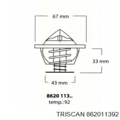 Термостат 862011392 Triscan