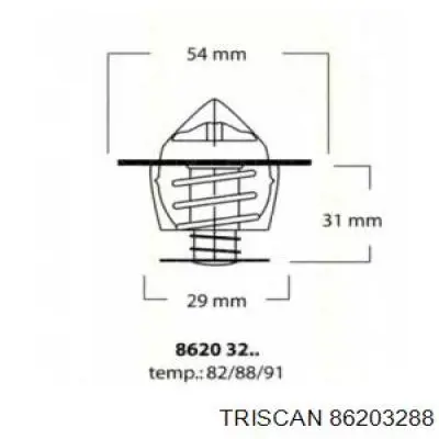 86203288 Triscan термостат