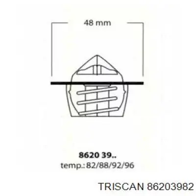 86203982 Triscan термостат