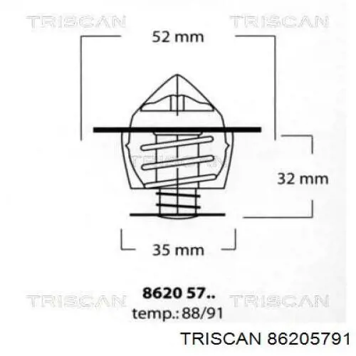 Термостат 86205791 Triscan