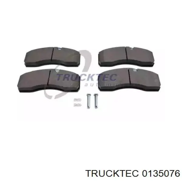 Передние тормозные колодки 0135076 Trucktec