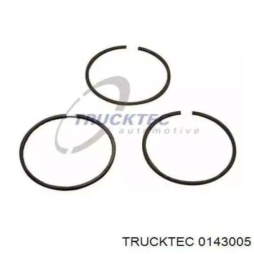 0143005 Trucktec кольца поршневые компрессора на 1 цилиндр, std