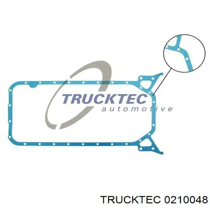 02.10.048 Trucktec прокладка поддона картера двигателя