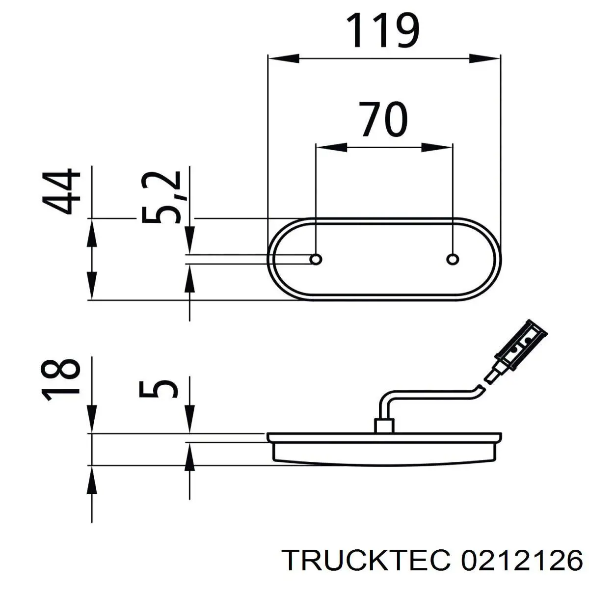 0212126 Trucktec Успокоитель цепи ГРМ, нижний
