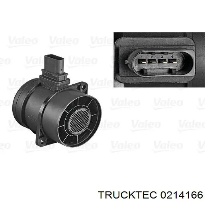 02.14.166 Trucktec sensor de fluxo (consumo de ar, medidor de consumo M.A.F. - (Mass Airflow))