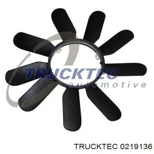 02.19.136 Trucktec вентилятор (крыльчатка радиатора охлаждения)