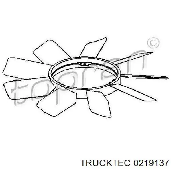 0219137 Trucktec вентилятор (крыльчатка радиатора охлаждения)