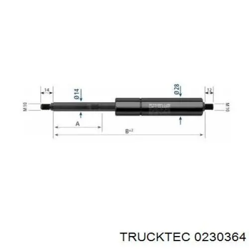 Амортизатор передней подвески левой Trucktec 0230364 цена, от 329.48 USD