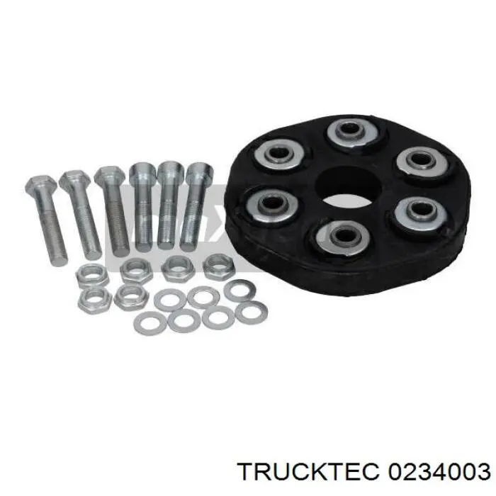 Резиновая упругая муфта кардана передняя Trucktec 0234003