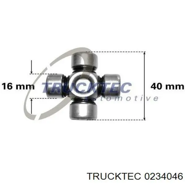 02.34.046 Trucktec cruzeta do mecanismo de direção
