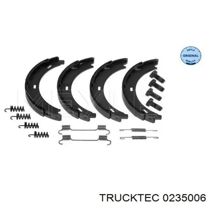 Juego de zapatas de frenos, freno de estacionamiento 0235006 Trucktec